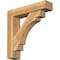 Ekena Millwork Merced Block Rough Sawn Bracket w/ Offset Brace, Western Red Cedar, 6"W x 26"D x 26"H BKT0604X26X26MRC05RWR - alternate 1